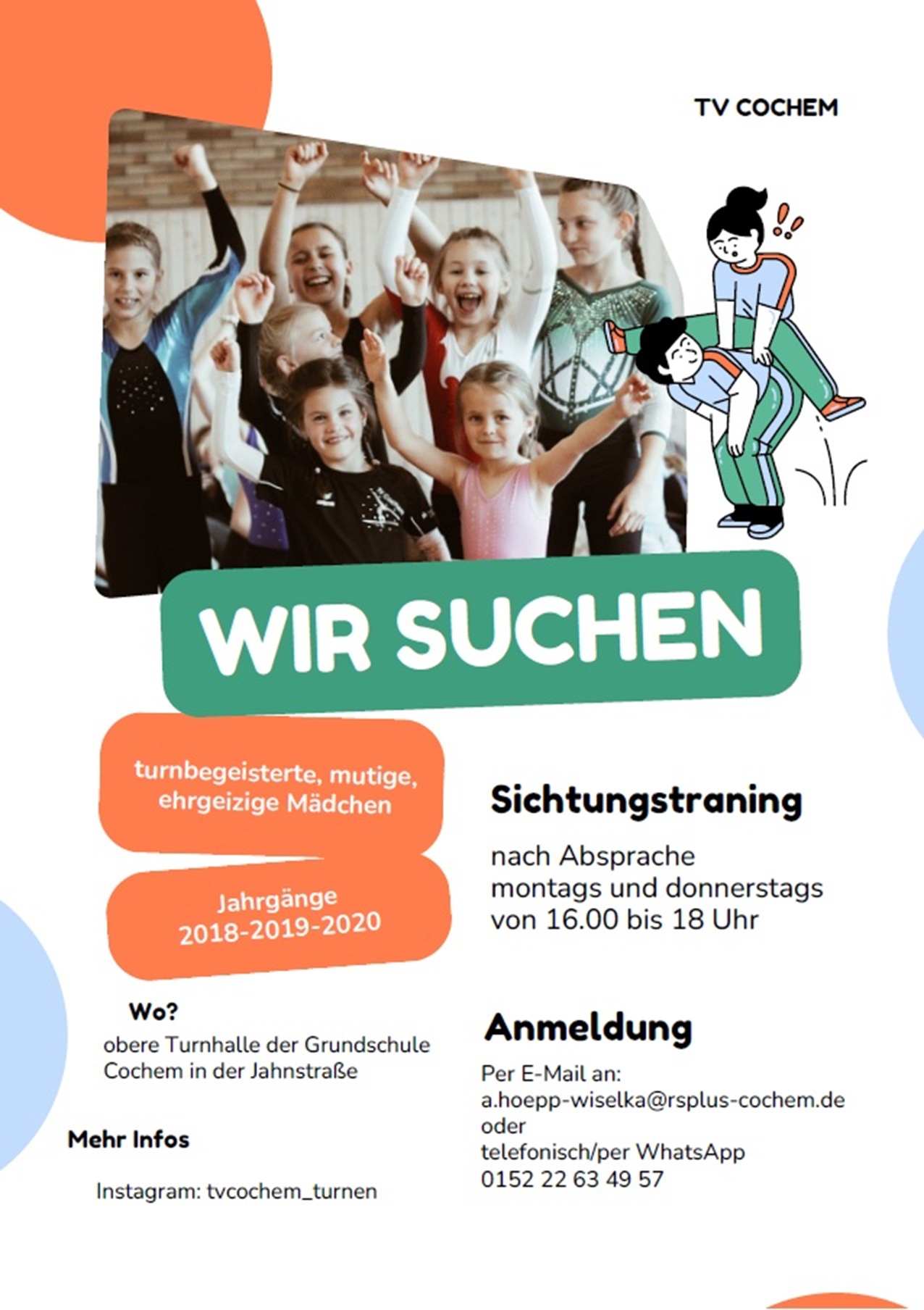 Zukünftige Gerätturn-Meisterinnen gesucht